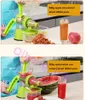 2 adet Çok Fonksiyonlu manuel meyve sebze suyu makinesi makinesi ev el mini suyu sıkacağı makinesi fiyat