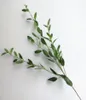 Olivenbaumzweig Stamm künstlich grünem Olivenblatt 6 Stempiece Fake Greenery Plant Olive Laub1508453