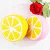 Zitronen-Squishy-Spielzeug, langsam steigendes rosafarbenes, gelbes, grünes Squishy-Squeeze-Spielzeug-Neuheitsartikel 120 Stück/Los T2I216