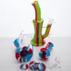 Portugueiros portáteis broca silicone tubos de silicone saúde e proteção ambiental hookahglass water bongs hookah dab