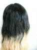 Neu kommen Jungfrau-brasilianische Haar-Spitze-Front-Perücken Ombre T1B / 27 # natürliche schwarze / blonde Farbe an