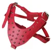 Large Dog Rivets Spiked Studded PU Leather Dog Harness for Pitbull Large Breed Dogs Pet Products