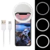 Rechargable LED Selfie Phone Ring Light Portable Adjustable Brightness with Battery Enhancing Photography Efficient for Camera with Retail Box