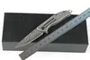 Promoción Mini pequeño cuchillo plegable llavero cuchillo hoja de acero de Damasco TC4 mango de titanio al aire libre EDC cuchillos de bolsillo regalo de Navidad