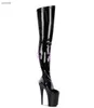 2018 بريق السيدات أحذية طويلة لامعة بلينغ بلينغ الأحذية زمم فوق الركبة عالية النساء الجوارب رقيقة كعب الفخذ منصة عالية الجوارب