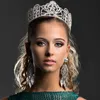 Pageant Crown Miss Teen USA High Quanlity Rhinestone Tiaras Bridal Wedding Hair Smycken Tillbehör Justerbart pannband MO2312502