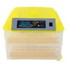 Gratis frakt Grossists Hot Sales 96-ägg Praktisk Fullautomatisk fjäderfä Inkubator (US Standard) Gul transparent