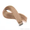 Resika 20pcs Lot Top Quality Tape in Hair Extensions 1624 pouces Straight PU Skin toft Hair 10 Colors Factory 1140627