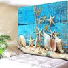 Starfish Gusci Perla Estate Tema Arazzo Appeso a parete Mandala Asciugamano da spiaggia Bohemian Indian Hippie Wall Art Tappeto da parete di alta qualità