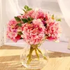 18cm Artificial Hydrangea Silk Flowers Home Garden Decor Party Fake Flower 45cm Length Wedding Decorations New Multi Colors