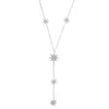 micro pave cz sparking star north star charm long women chain necklace Y lariat summer sexy women fashion star design jewelry