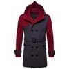 Plus Größe Männer Trenchcoat Winter Herren Lange Pea Coat Männer Wolle Mantel Zweireiher Männer Trenchcoat Mit Kapuze j180766