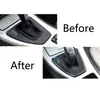Karbon Fiber Araba Stili İç Kontrol Dişli Vites Kutusu Panel Dekoratif Kapak Döşeme Şeridi BMW 3 Serisi E90 E92 Accessories294Q