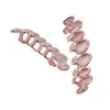 HipHop Rock Gold Rosegold White Zircon Teeth Grillz New Arrive Copper Upper Bottom Braces Grillz For Male Female3661968