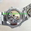 New Factory s New Mens Automatic Movement 40 mm Watch Sport Dive Full Steel Classic 5711 1A Watches Transparent Back Wristwatc2405