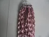 Micro Loop Ring Extension Remy Hair Colored Hair Locks 10"-26" Micro Bead Hair Extensions 1g/strand 300g