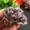 80g natural dream amethyst quartz skull personality fashion Crystal Skull by hand healing Feng Shui handicraft Increased energy
