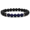 Perle di pietra lavica nera naturale Bracciale 7 Chakra Bracciale diffusore di olio essenziale Occhio di tigre Turchese Roccia vulcanica Braccialetti Yoga con perline