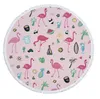 Flamingo imprimer sports de plein air serviettes de plage tapis yoga pilates couverture d'exercice serviette de bain conception de dessin animé camping tapis de pique-nique tampons ronds