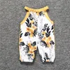 Boutique zomer babymeisjes kleren vol bodysuit baby zomer baby jumpsuit bloem print sling rompers baby kinderen kleding 1819