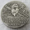 Duitsland, Verdun 1917 Silver, Cast Bronze Medal door Karl Goetz, Engeland en Frankrijk als Dea Copy CoNins