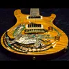 Dragon 2000 30 Violin Amber Flame Maple Top Electric Guitar No Inlaydouble Locking Tremolo Wood Body Binding2885715