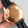 남성 시계 40mm 사파이어 유리 자동 움직임 기계식 남성 스테인리스 스틸 고무 스트랩 마스터 남성 손목 시계