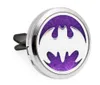 1PCS Pegada Estrela Batman Cruz 30 milímetros Alloy Car Difusor Locket ventilação Clipe Aroma Perfume Locket Magnetic Com 10p gratuito Oil Pads HG112-195