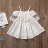 Spets Little Girl Dress Kid Baby Party Wedding Pageant Formal Mini Söta vita klänningar Kläder Baby Girls313Q8687830