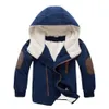 2018 Kids Boy Winter Coat Long Sleeve Hooded Children Boy Jacket Parkas 3 6 8 10 12Years Patchwork Fashion Teenage Kids Clothes