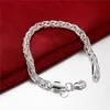 Bracelet torsional bracelet plaqué en argent sterling Nouveau arrivée Fashion Men and Women 925 Silver Bracelet SPB070885118