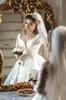 2019 Lace Ball Gown Wedding Dresses Bridal Gowns Bling Long Train Wedding Gowns Princess Dubai Sale With Veil