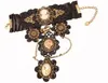 Gratis nieuwe Europese en Amerikaanse vintage kant armband dames stoommachine versnelling hand ornamenten band ring stijlvolle klassieke elegante
