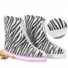 NUOVI copriscarpe in PVC stivali da pioggia da donna galosce copriscarpe riutilizzabili stampa zebra impermeabili indossati direttamente lavati