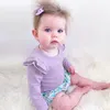 Baby Fly Sleeve Romper Ins Ruffler Jumpsuits 2018 Nya Boutique Barn Klättring Kläder 8 färger C3595