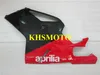 Kit de carenagens de motocicleta para Aprilia RSv1000r 04 05 06 RSV 1000 2004 2005 2006 Conjunto de carenagens ABS vermelho brilhante preto AA08