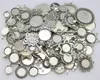 100gram mix designs antik brons antik silver zink legering hänge blank cameo cabochon bas inställning smycken tillbehör