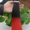 Tape In Extensions Ombre 100g 40pcs/lot Human Hair Straight Ombre Skin Weft Hair Extensions