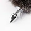 1 datorer Metal Anal Toys Fox Tail Anal Plug Erotic Toys Butt Plug Sex Toys For Woman and Men Sexy Butt Plug vuxen Sex Toy1506128