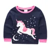 Inx Xmas Unicorn Noel Pijama PJS Kızlar Pijama De Unicornio Pijama Çocuk Kigurumi Kitty Dinosaurio Bebek Kız Enfant 2 adet Set Pantolon Tops