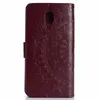 Odcisk Datura Flower Skórzany portfel Etui na iPhone'a 15 Plus 14 Pro Max 13 12 11 XR XS MAX X 8 7 6 Iphone15 Wytłoczona koronka Totem Gniazdo na karty Mandala Odwróć okładkę Book Pouch Strap