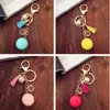 Mooie Macaron Keychains Bag Pearl Charm Keychain Chaveiro Llaveros Gold Metal Keyring Auto Key Holder5473487