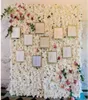 人工シルクの花の壁のバラの牡丹あじさいの混合結婚式の背景芝生/柱道路のリード市場の装飾10pcs /ロット