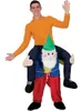 Engraçado às cavalitas, passeio no ombro, um tamanho Senhor Presidente / Natal, Papai Noel - passeio nos ombros do trunfo