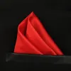 Nieuwe glanzende solide vol vierkante kerchief zakdoek heer hanky cravat voor bruiloft bruidegom mode -accessoires drop schip