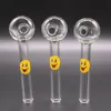 Sourire Logo Pyrex Pipe En Verre Brûleur À Huile Cuillère En Verre Pipe Drôle Main Verre Fumer Pipes Livraison Gratuite Fumer Outil GD15