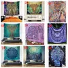 150 * 130 cm poliéster Tapiz bohemio Mandala Toallas de playa Hippie Throw Yoga Mat Toalla Indio Poliéster colgante de pared Decoración 44 diseño KKA4499