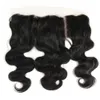 Malaysisk Virgin Hair Body Wave 3 buntar med öra till öra spets frontlås obearbetat mänskligt hår med 13x4 spets frontlin