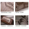 Leinasen Heren Casual Schouder Fashion Bag Business Office Bureaus Retro Lederen Tas Retro Lederen Bag Waterdicht PU-leer