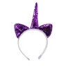 Corne de licorne décorative de fête, épingles à cheveux à paillettes pour bébé fille, accessoires pour cheveux, couronne pour enfants, bandeaux licorne GA267